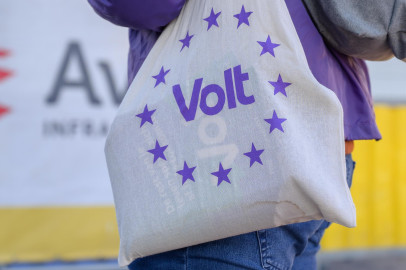 Close up van Volt tote bag tas