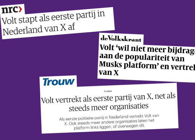 Volt stopt met X - eXit