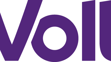 Paars Volt logo op transparante achtergrond