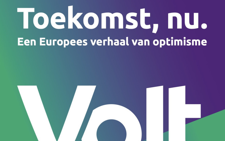 Voorkant verkiezingsprogramma met tekst Toekomst, nu.