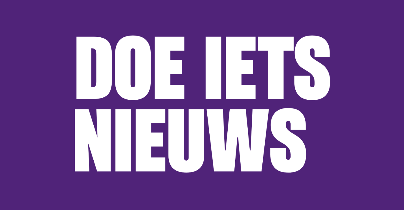 Doe iets nieuws campagne Graphic