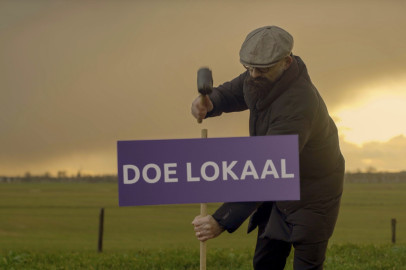 Bordje op platteland