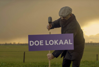 Bordje op platteland 