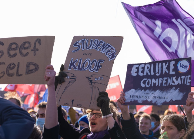 Studentenprotest over compensatie