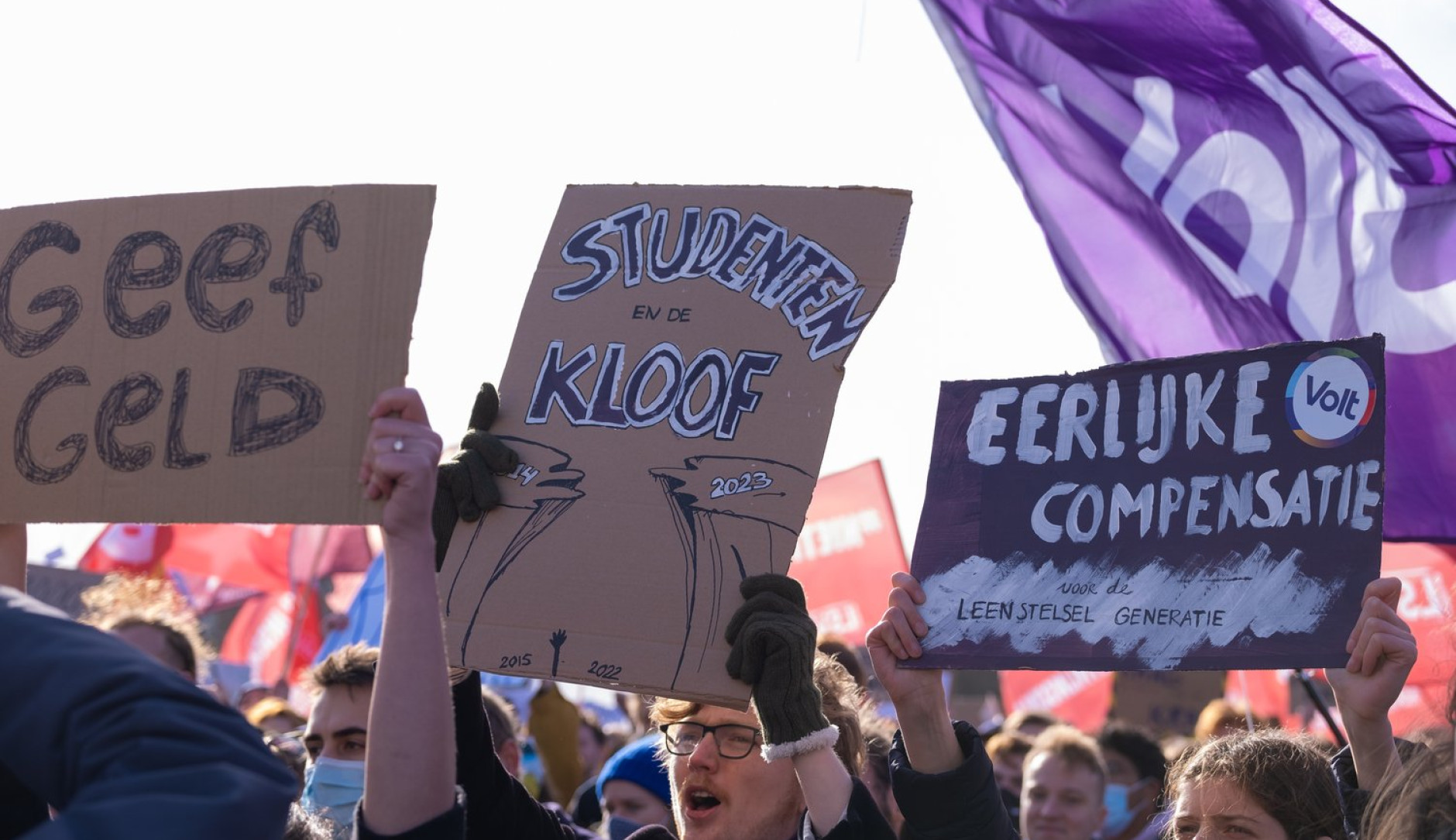 Studentenprotest over compensatie
