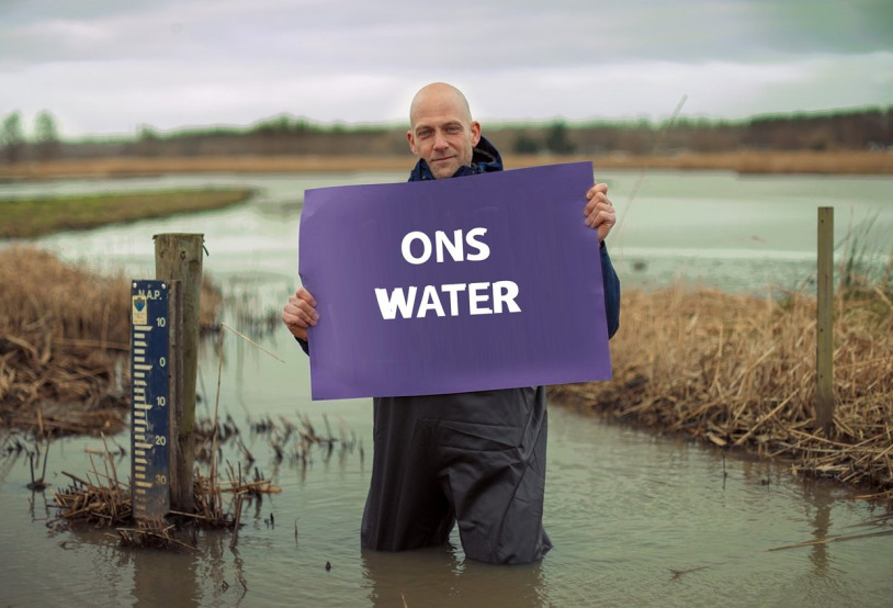 Ons Water bord in het water