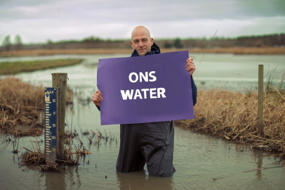 Ons Water bord in het water
