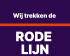 Event poster voor Rode Lijn protest