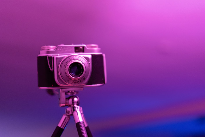 Paarse camera