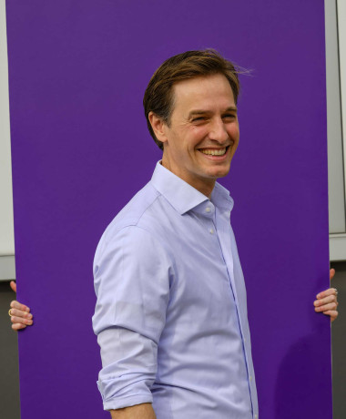 Laurens Dassen voor paars bord.