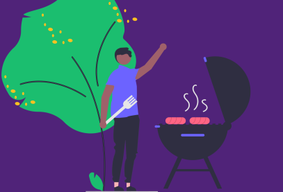Person with a BBQ