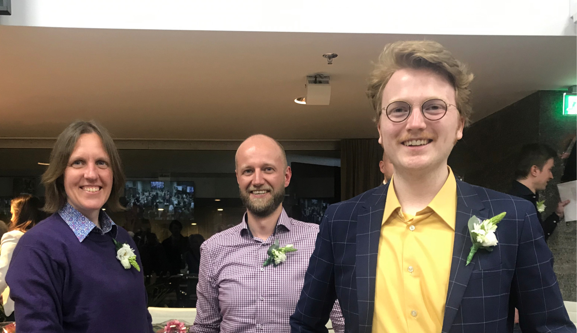 De fractie van Volt Eindhoven in de raadzaal.