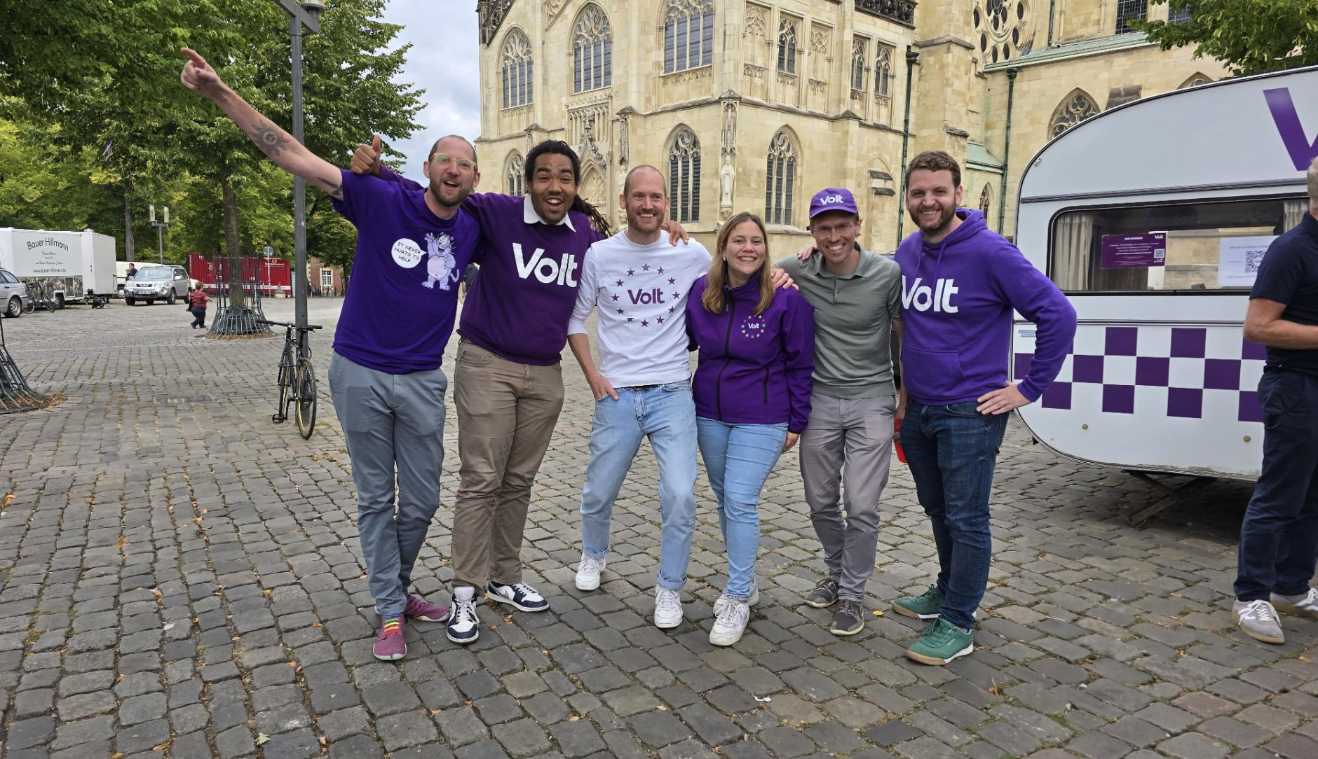 Erik Kemp op campagne in Münster