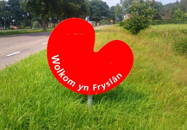 Wolkom yn Fryslân bord