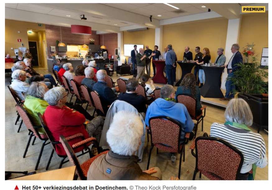 Het 50+ verkiezingsdebat in Doetinchem. © Theo Kock Persfotografie