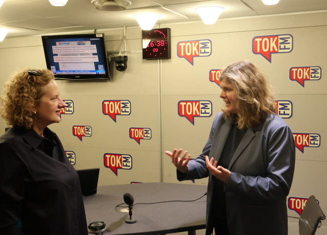 Marieke in Polen bij TokFM