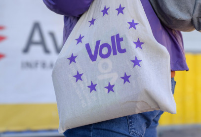 Close-up van Volt Tote Bag