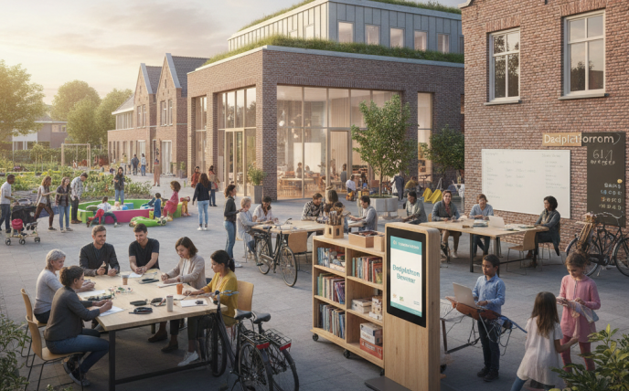 Buurt samenkomst (AI generated)