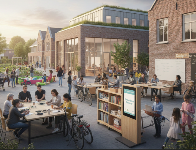 Buurt samenkomst (AI generated)