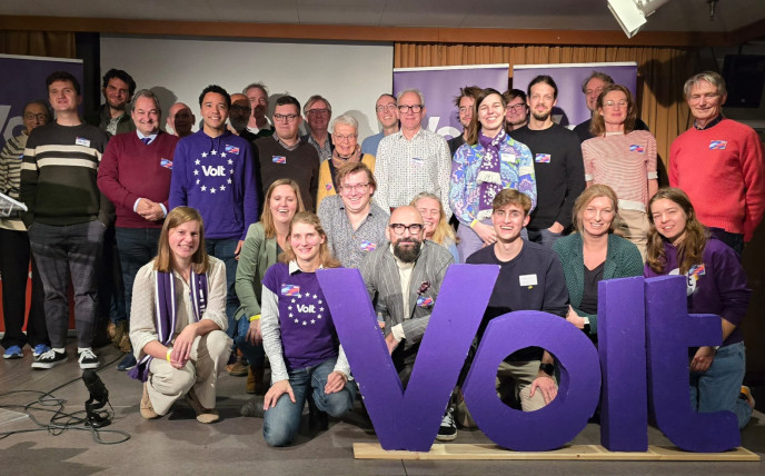 Groepsfoto van aanwezigen op het Overijssel Congres