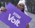 Poster stem Volt tijdens de Europees Parlementsverkiezingen 2024