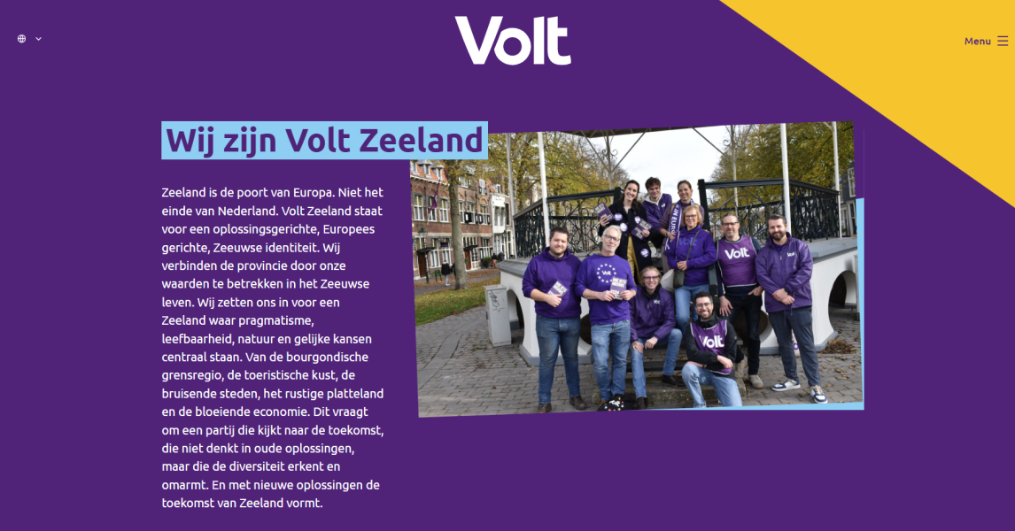 Volt Website Een nieuwe website! – Volt Nederland