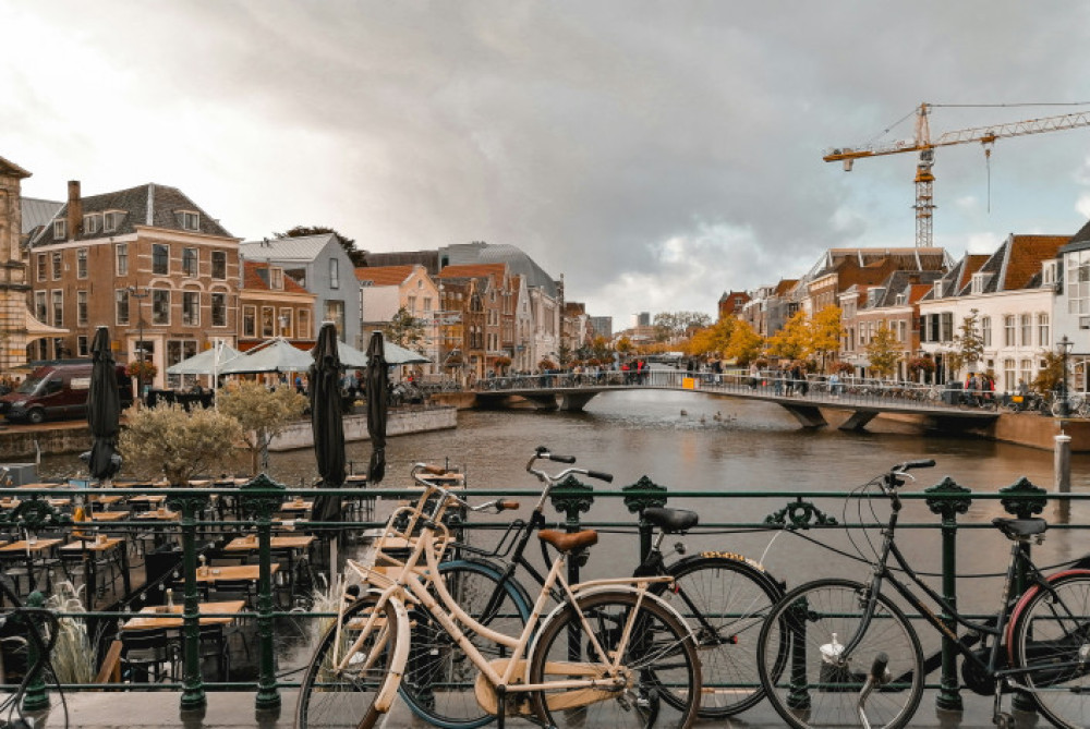 Impressie van de Leidse binnenstad. -- Impression of the Leiden city centre.